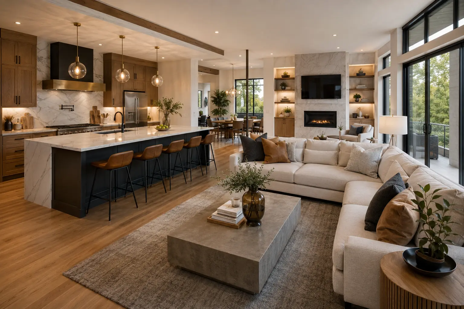 Modern home undergoing professional residential renovation