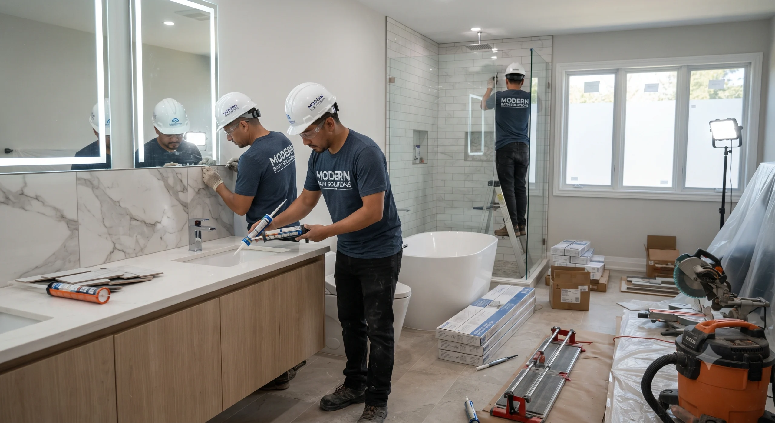 Professional bathroom remodeling renovation project