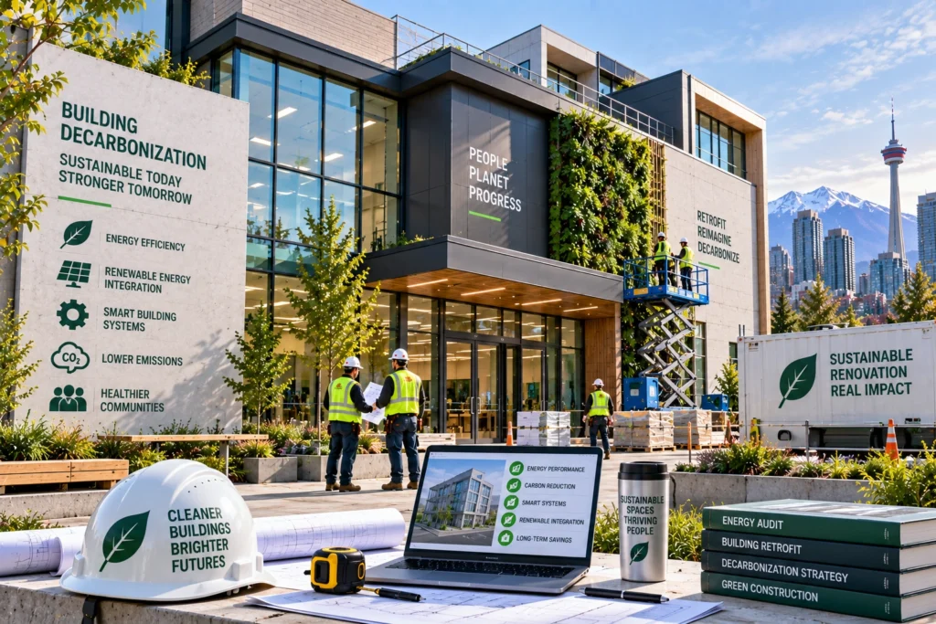 Professional building decarbonization and energy-efficient renovation
