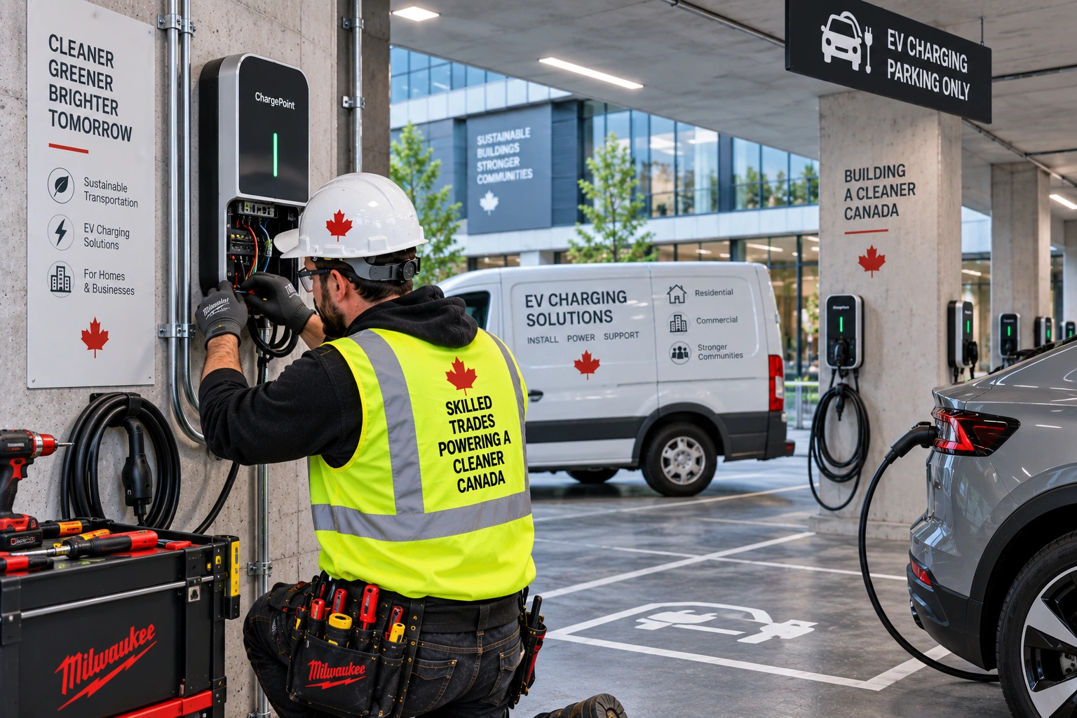 Professional EV charging station installation for residential and commercial properties
