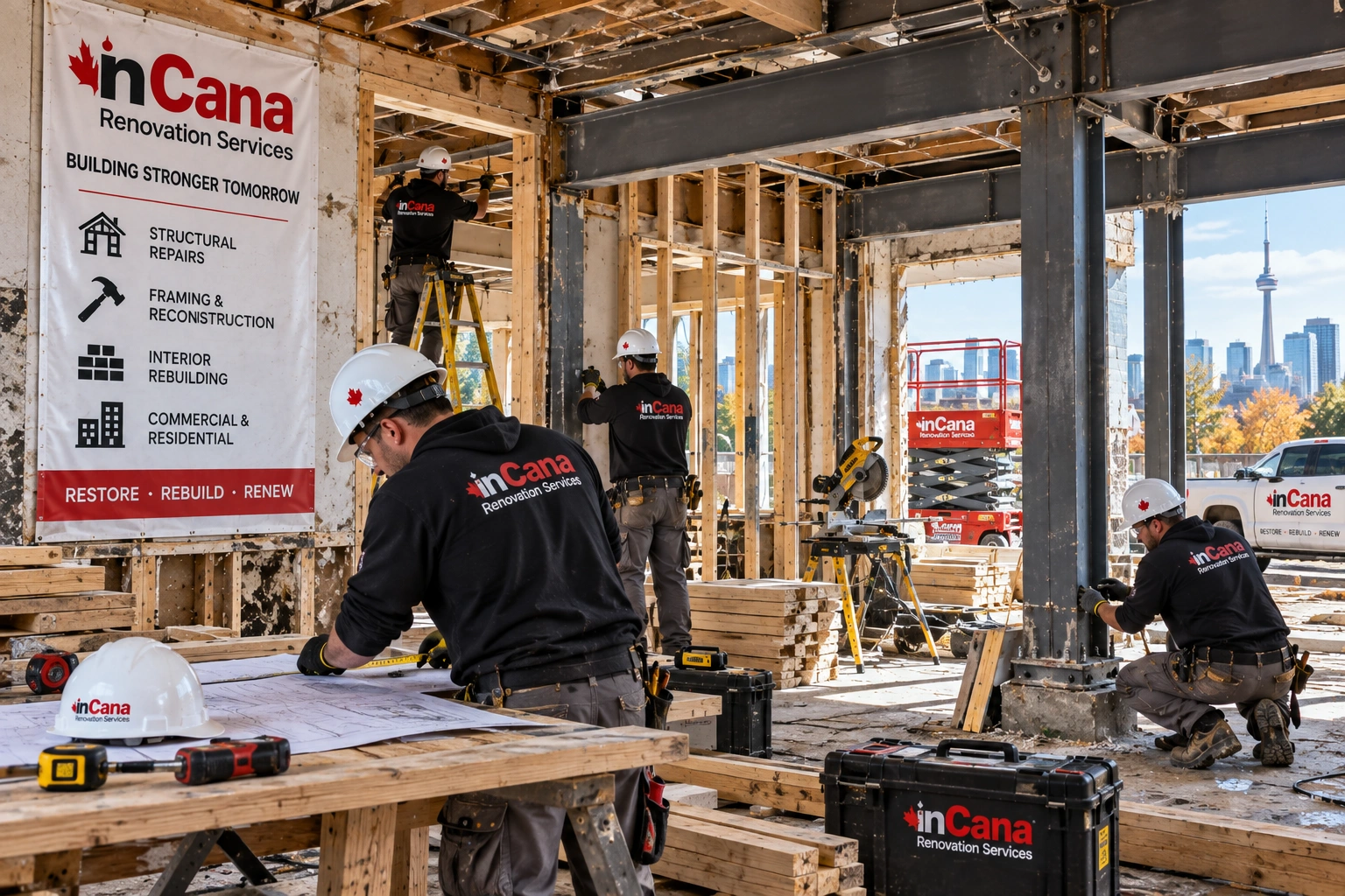 Professional structural damage repair and reconstruction