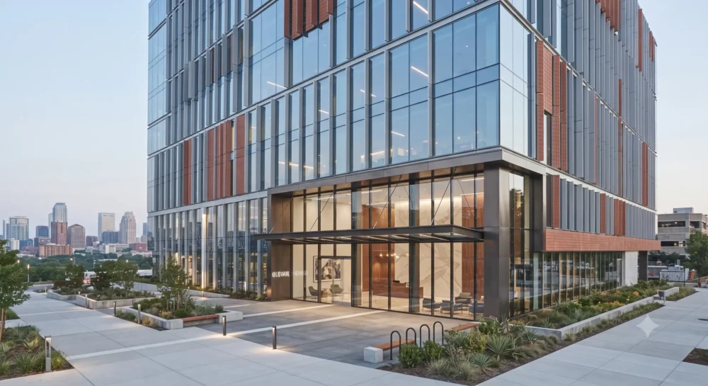 Renovated commercial property with modern architectural upgrades