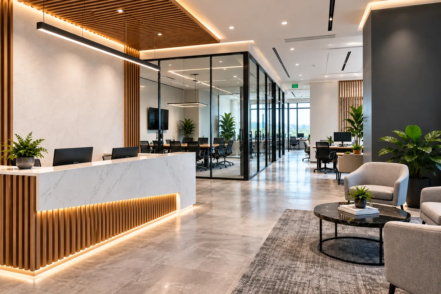 Modern commercial renovation project in Burlington