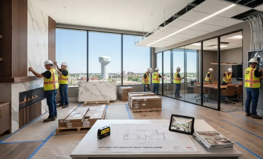 Commercial office renovation project in Swift Current