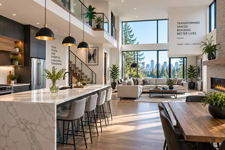 Completed custom renovation designed through design-build services