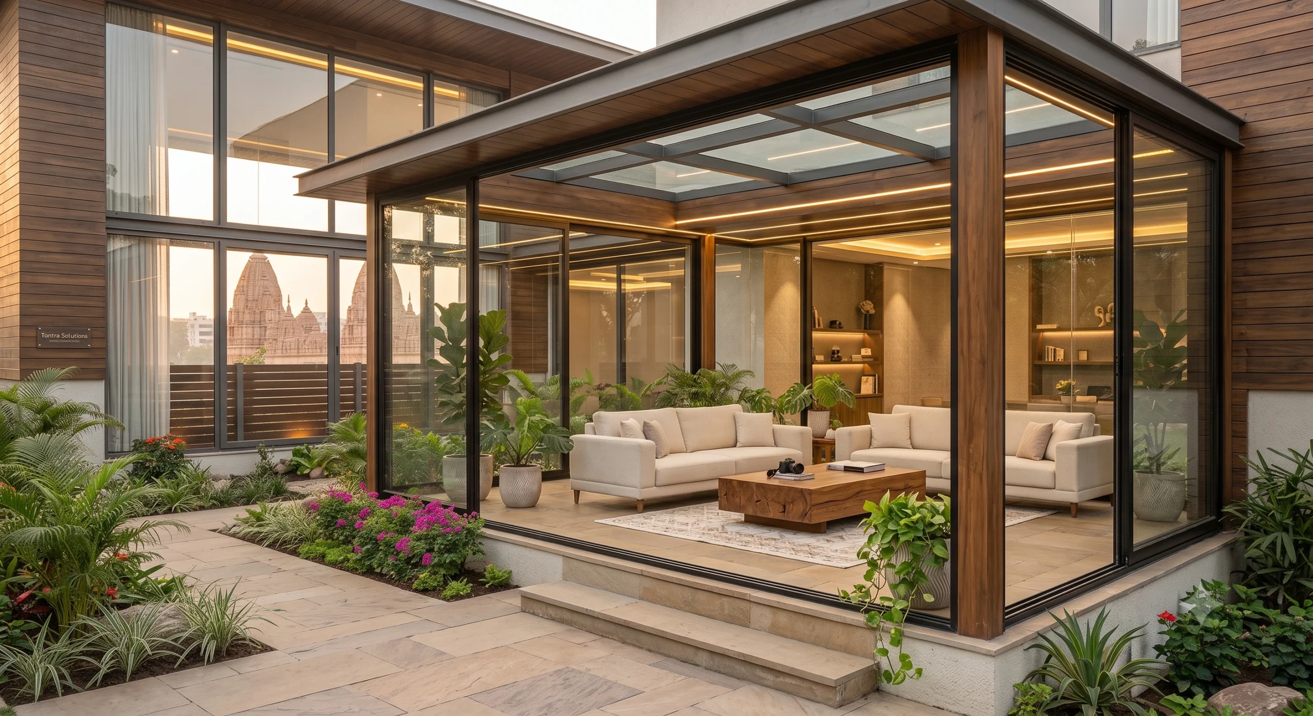 Newly installed energy-efficient windows in a modern home