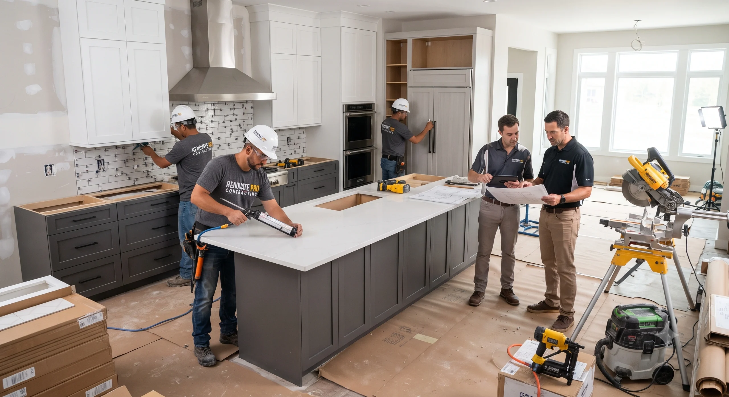 Professional kitchen remodeling renovation project