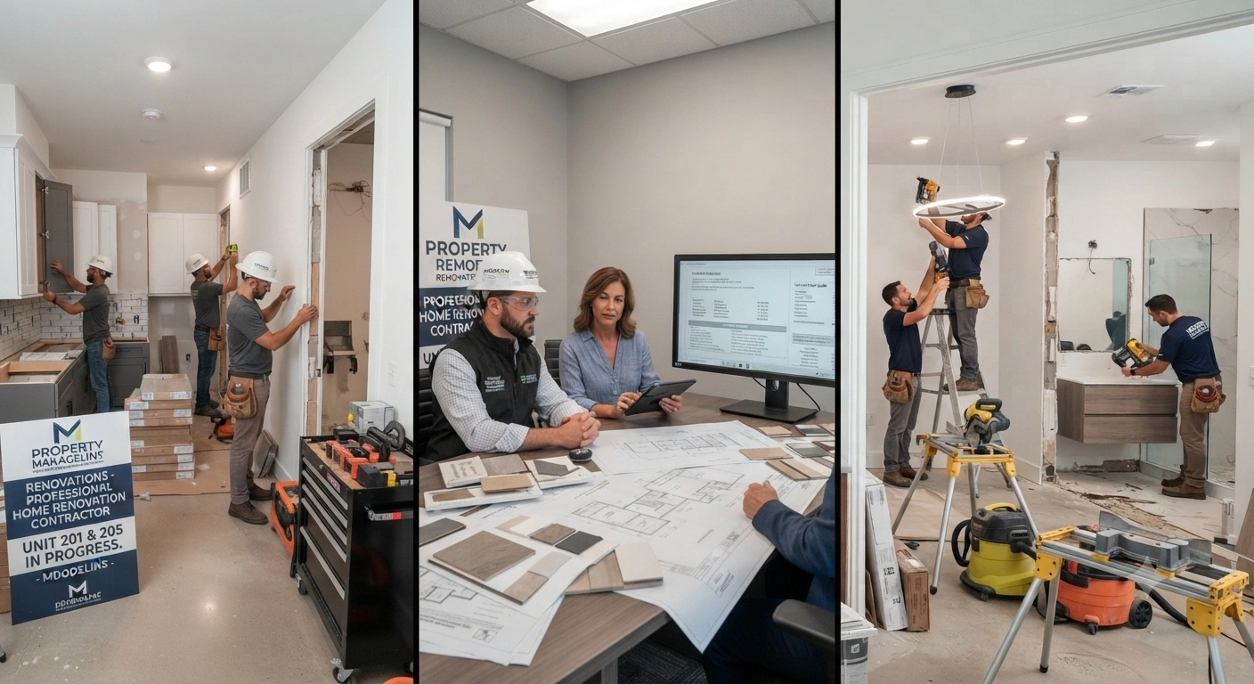 Professional property management renovations project